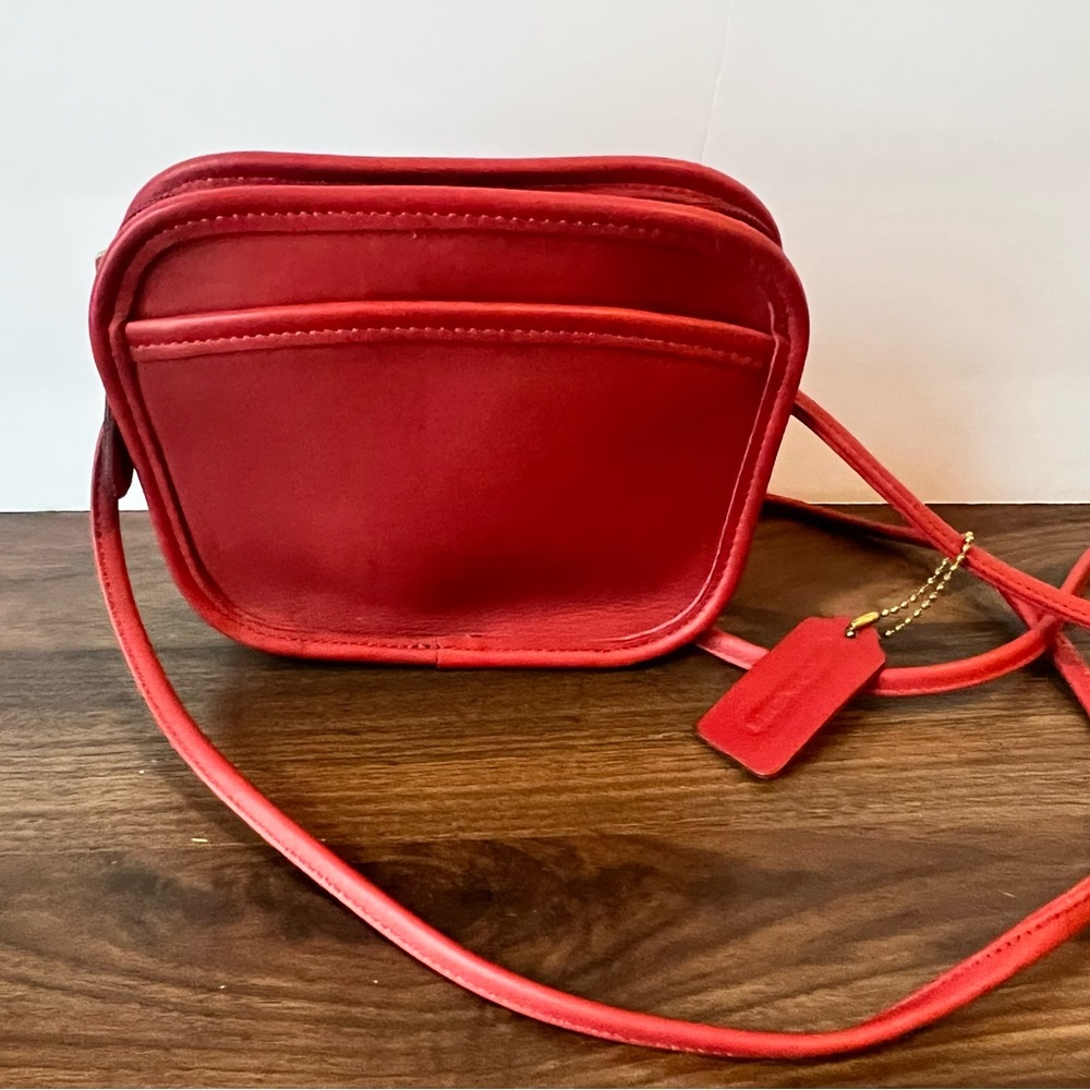 Coach Red Hadley Leather Crossbody Bag